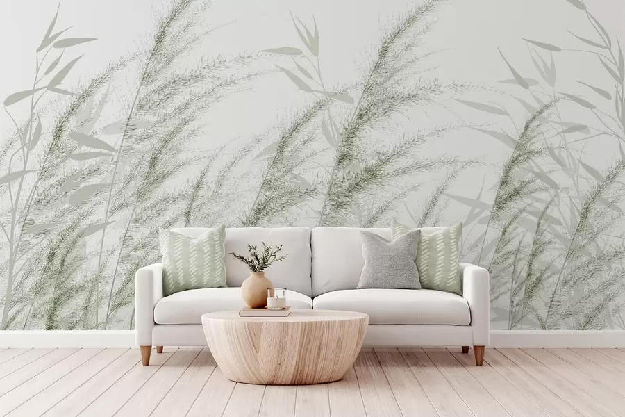 wall murals Pampas and dry grass w04863v2