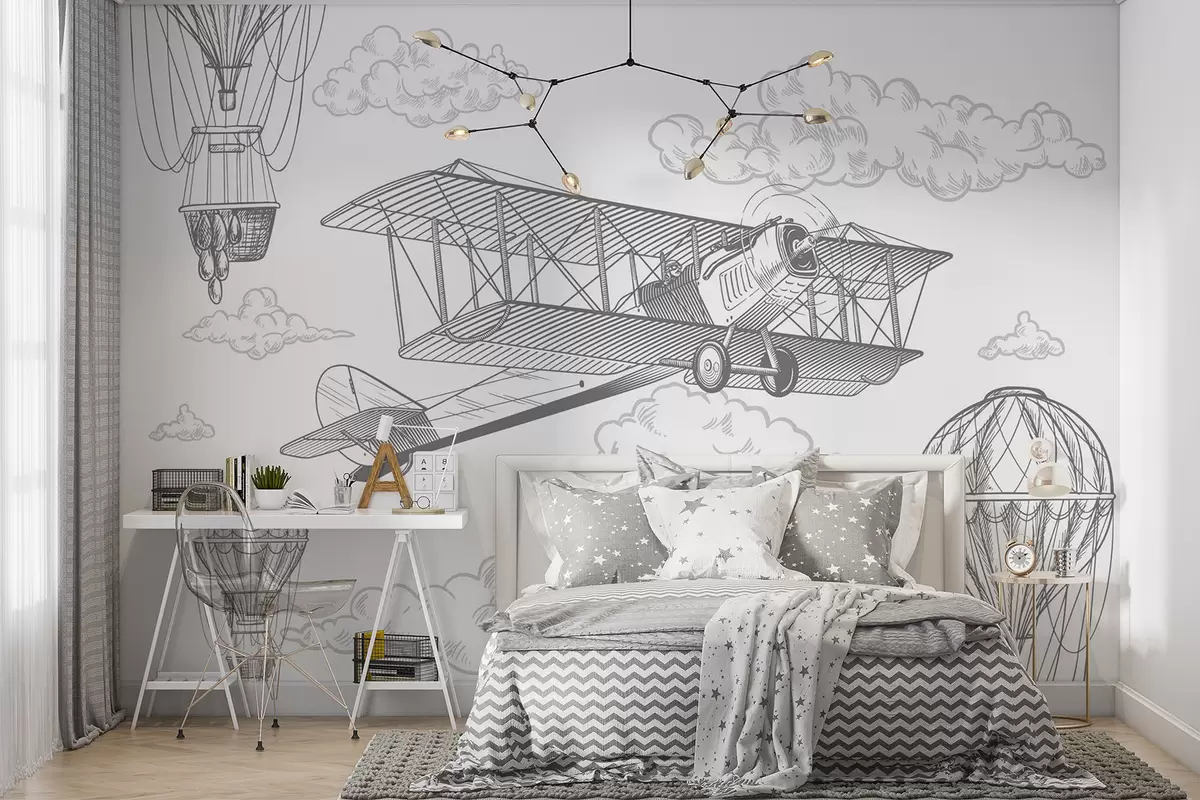 wall murals Airplane w04866v2