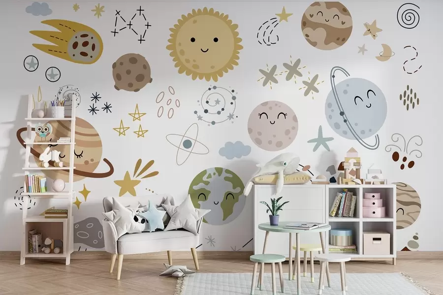 wall murals Planets and stars, space w04893