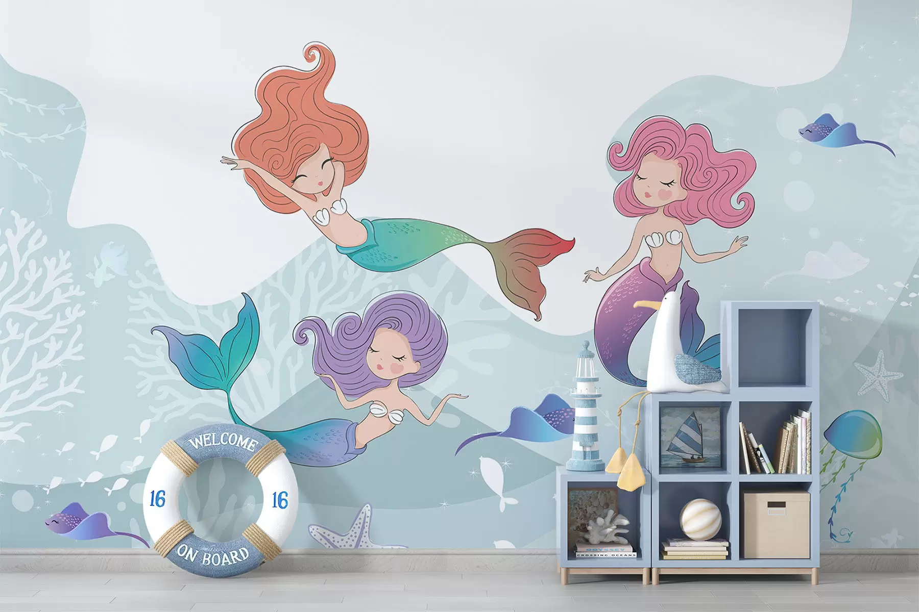 wall murals Mermaids w04908