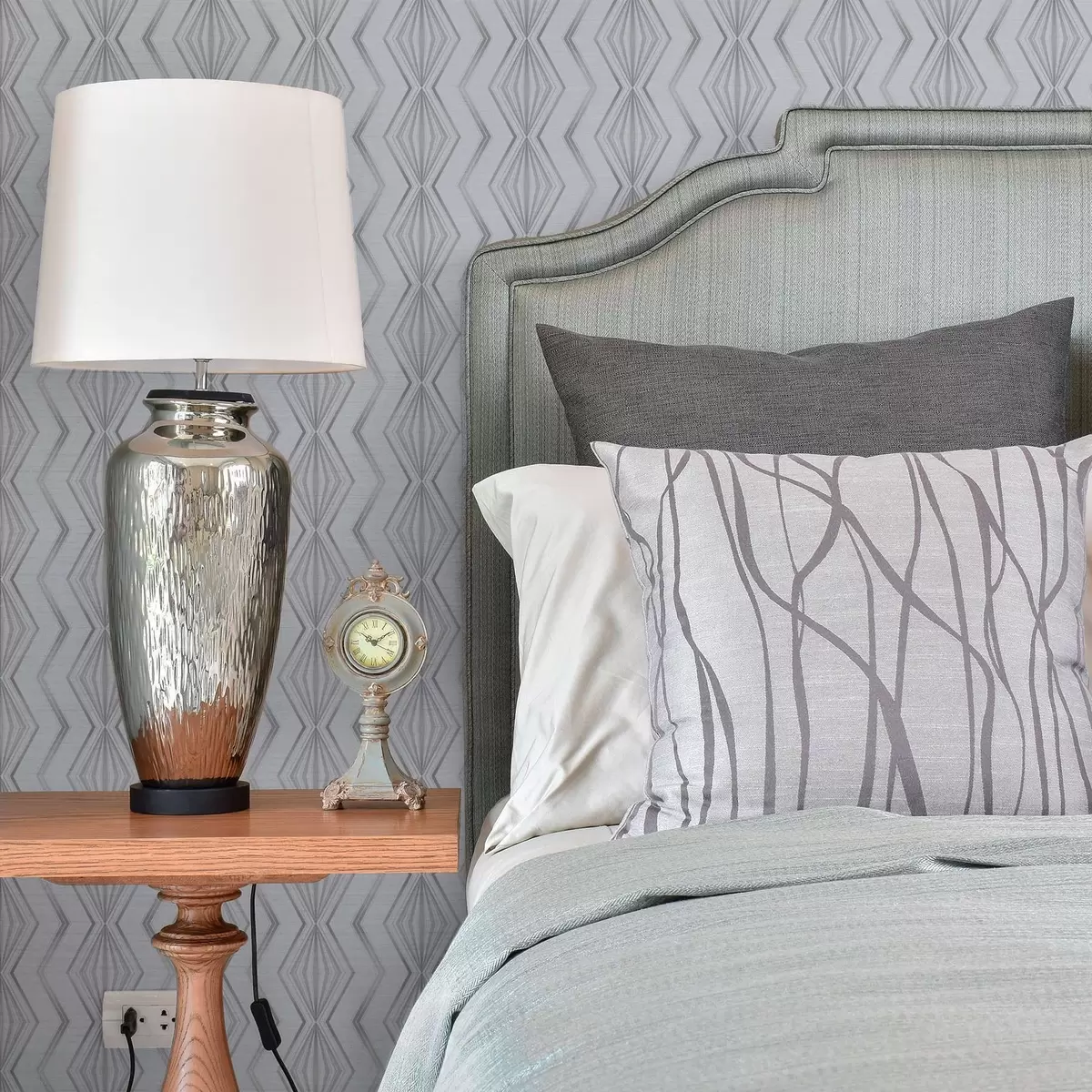 Wallpaper Light grey diamond geometric pattern a00973v2