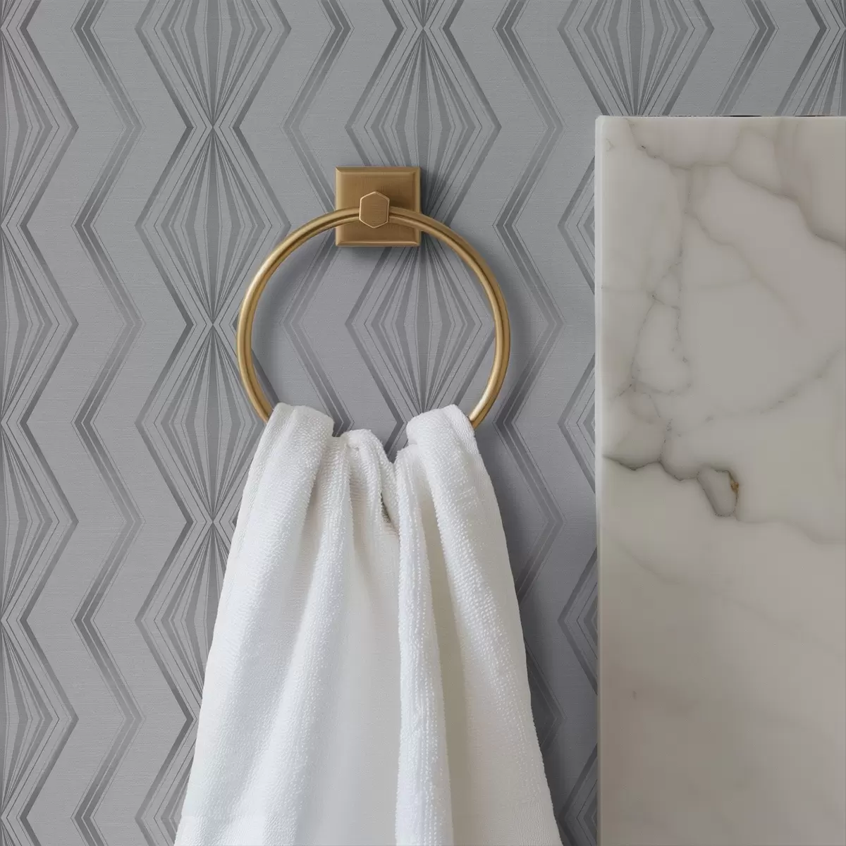 Wallpaper Light grey diamond geometric pattern a00973v2