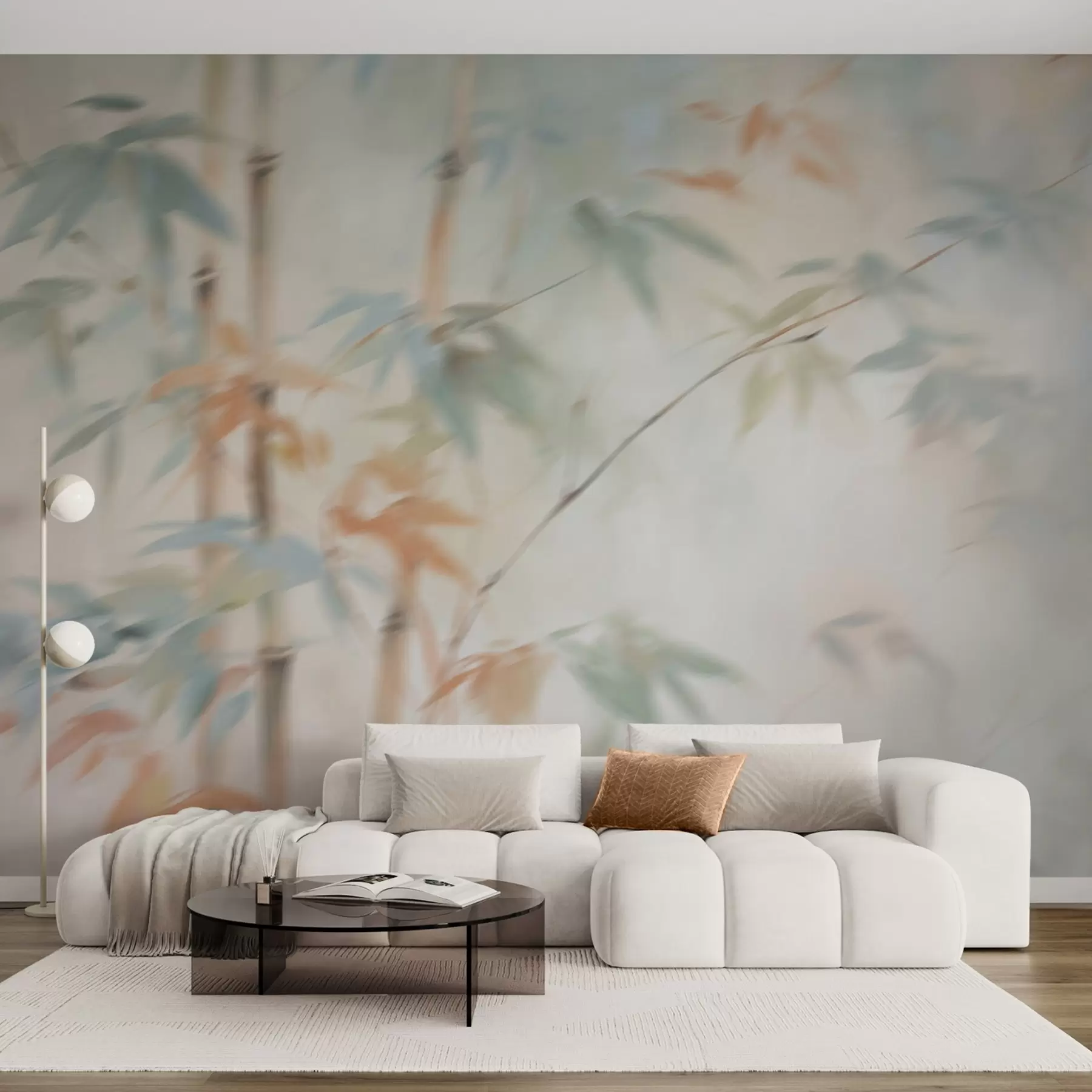 wall murals Bamboo imitation blur w04936