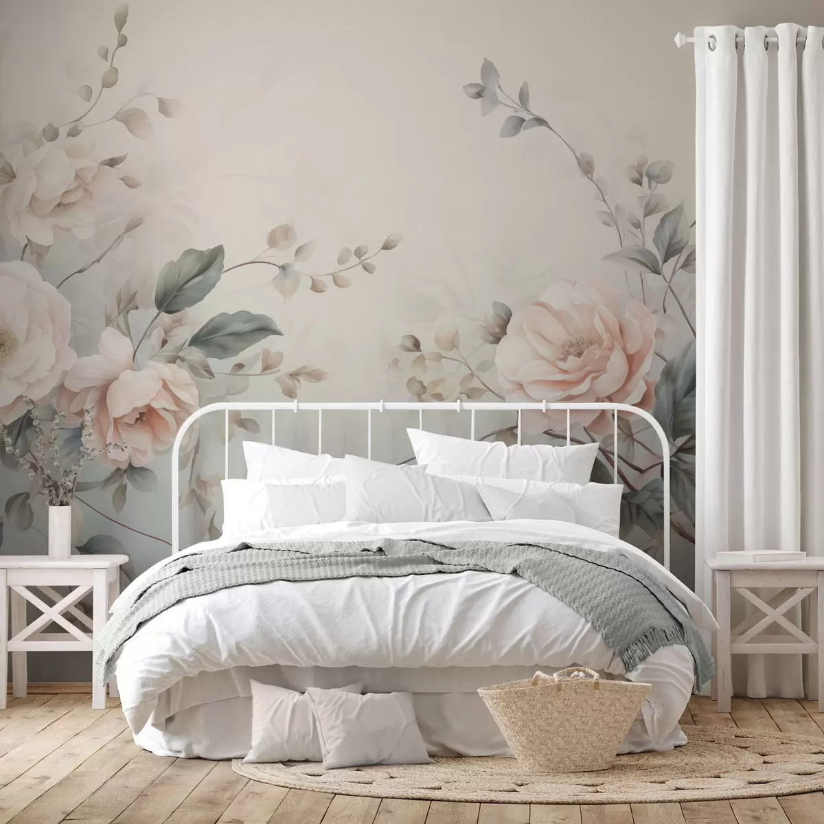 wall murals Flowers on the branches w04938