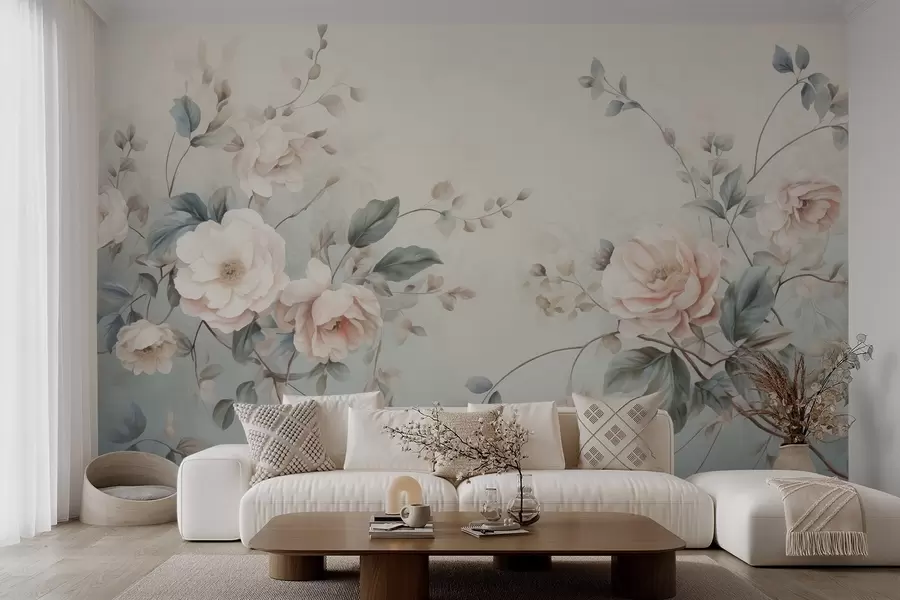 wall murals Flowers on the branches w04938