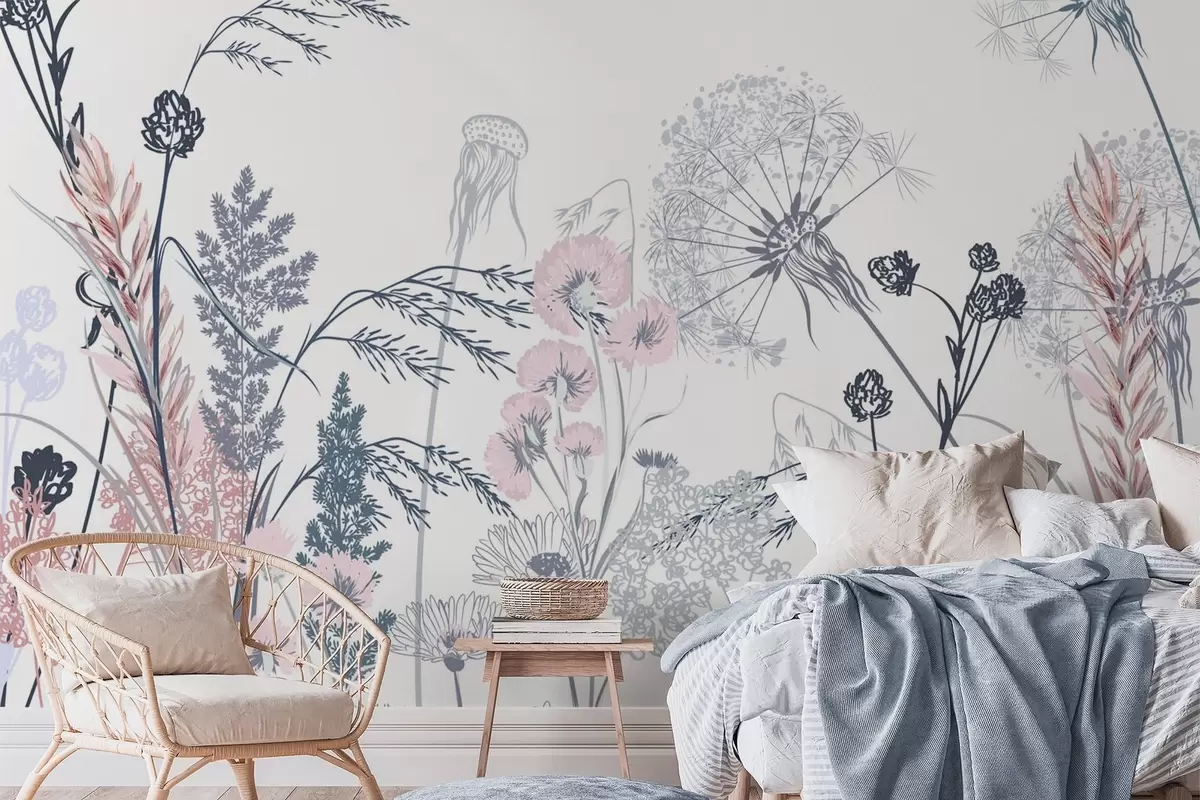 wall murals Wildflowers w04943