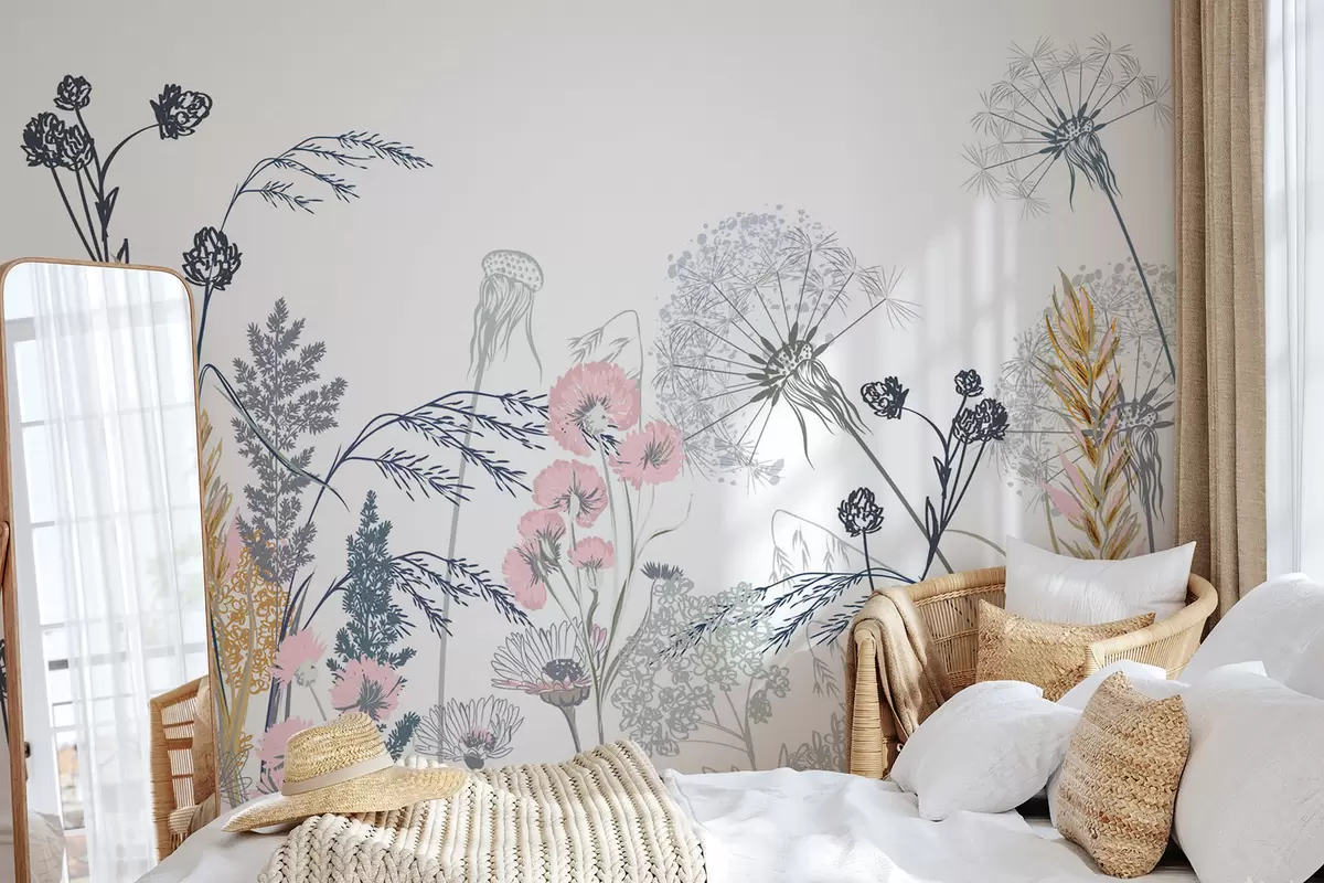 wall murals Wildflowers w04943v2