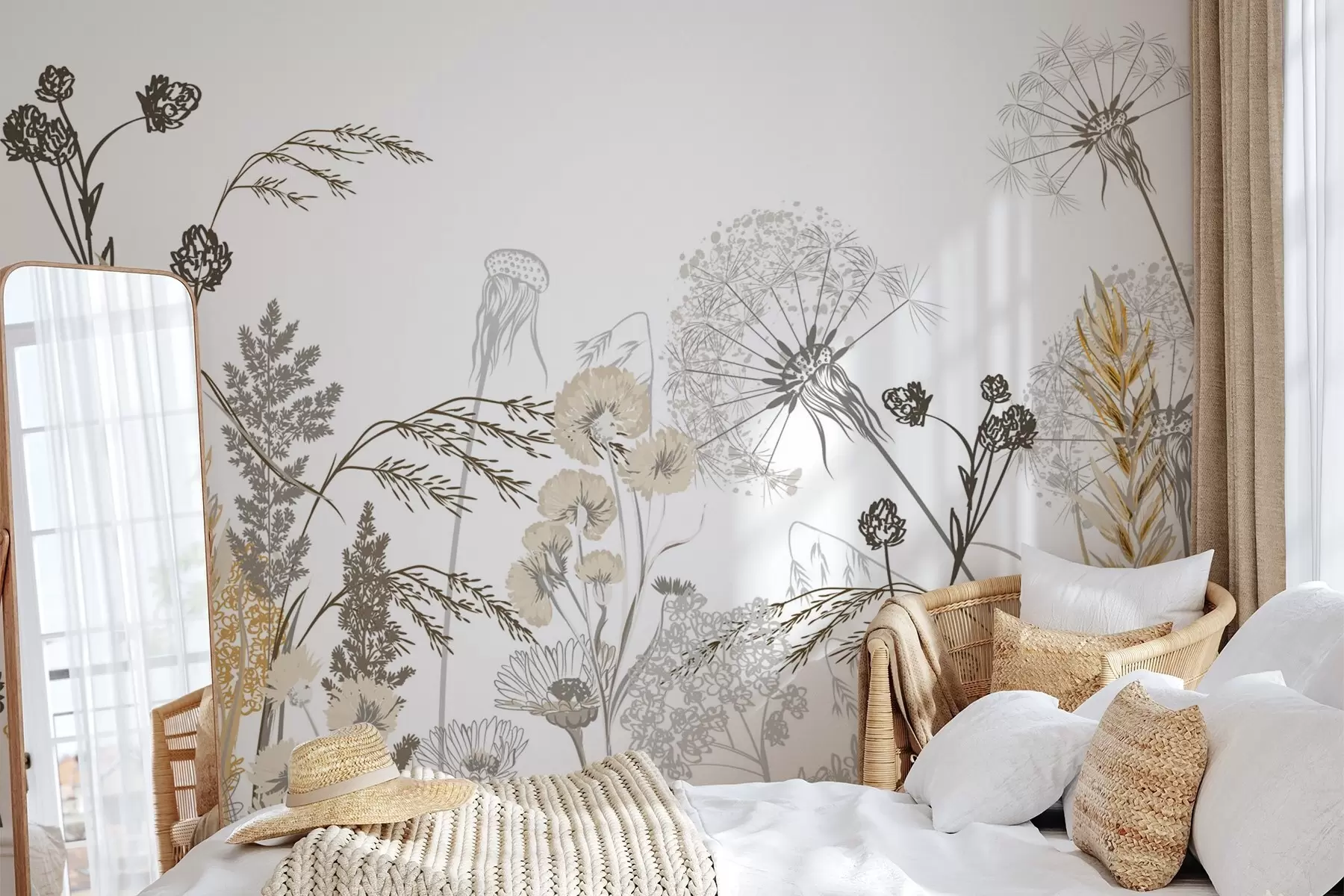 wall murals Wildflowers w04943v1