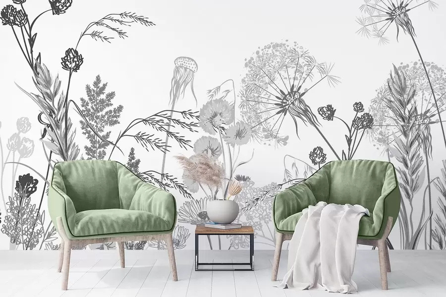 wall murals Wildflowers w04943v3