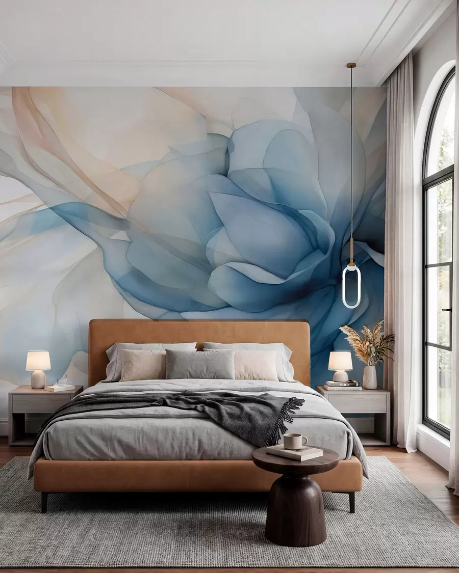 wall murals Delicate floral veil w04944