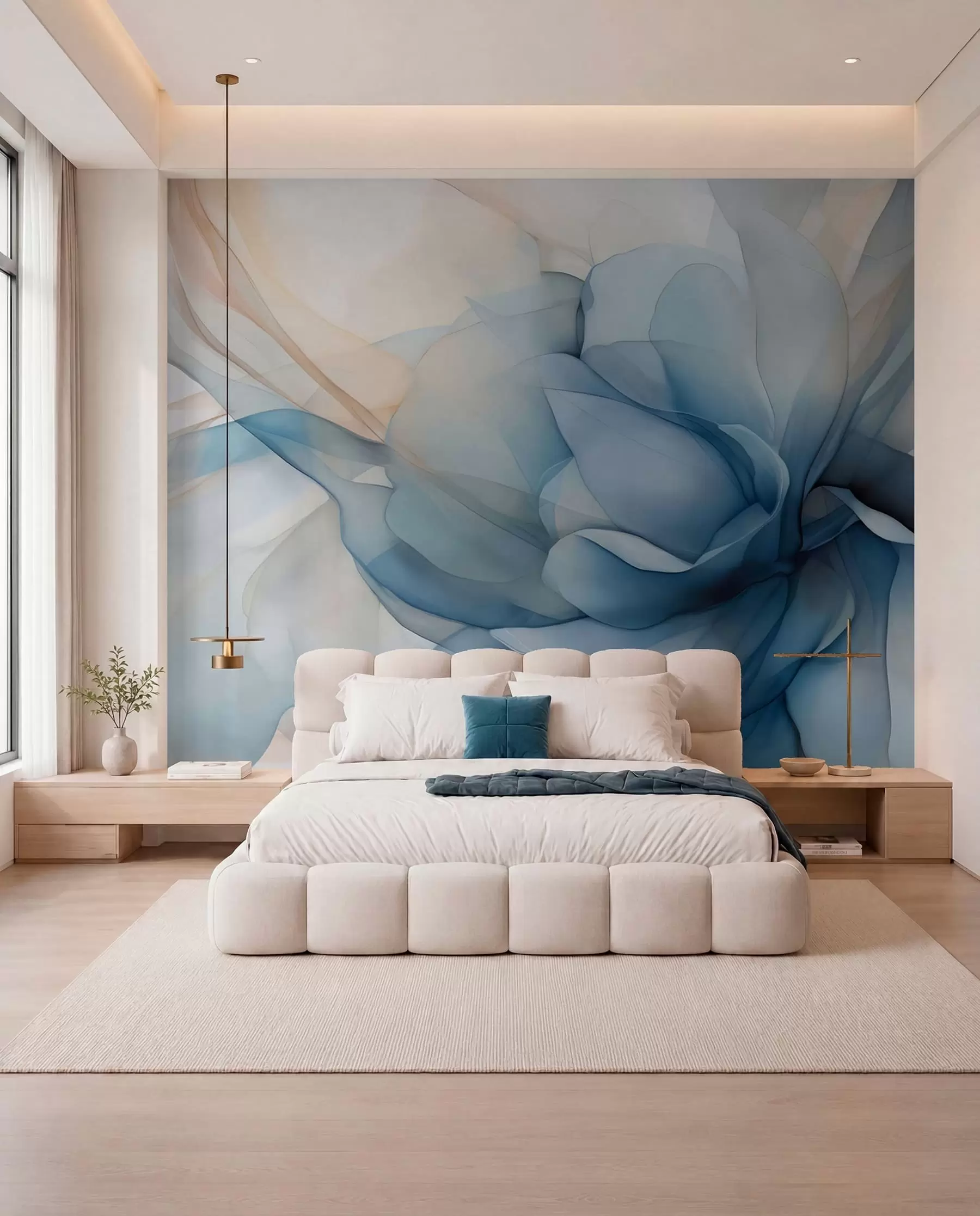 wall murals Delicate floral veil w04944