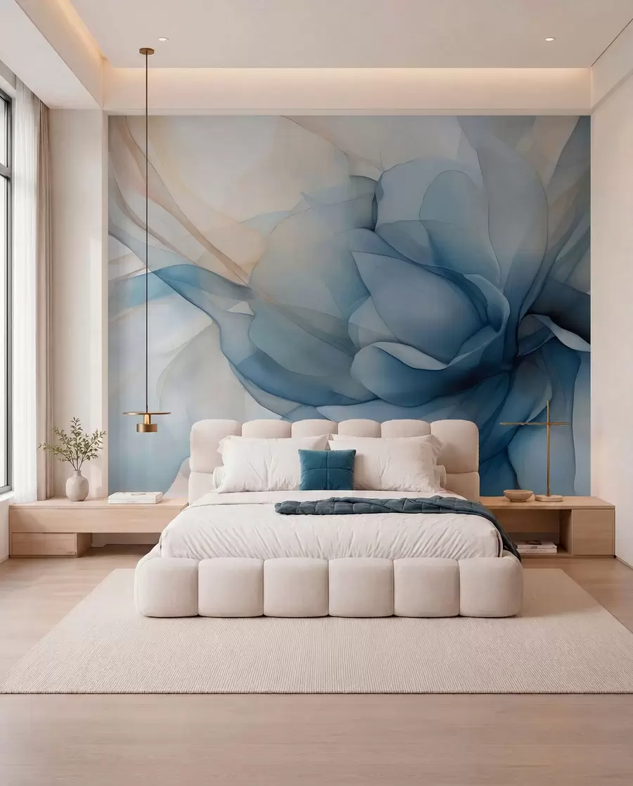 wall murals Delicate floral veil w04944