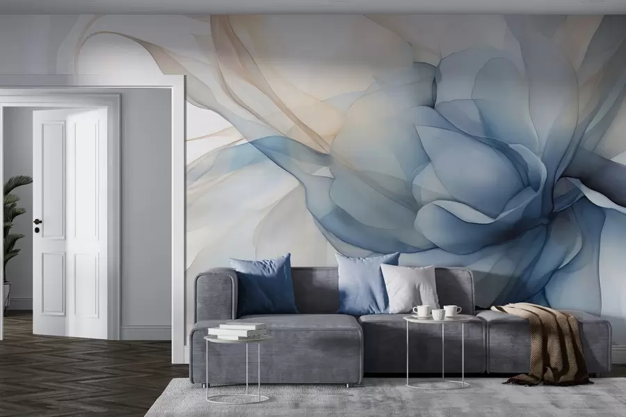 wall murals Delicate floral veil w04944