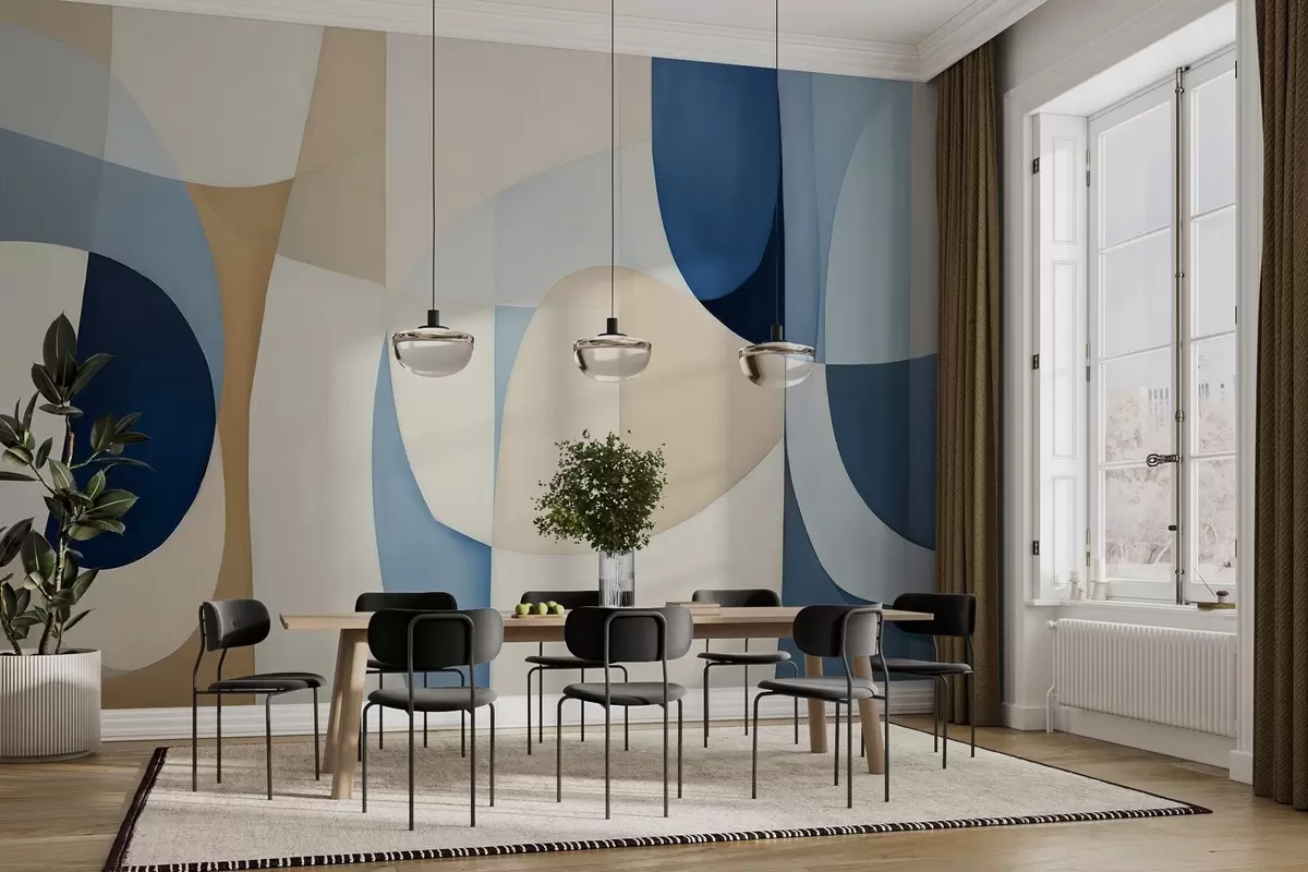 wall murals Watercolor geometry w04837