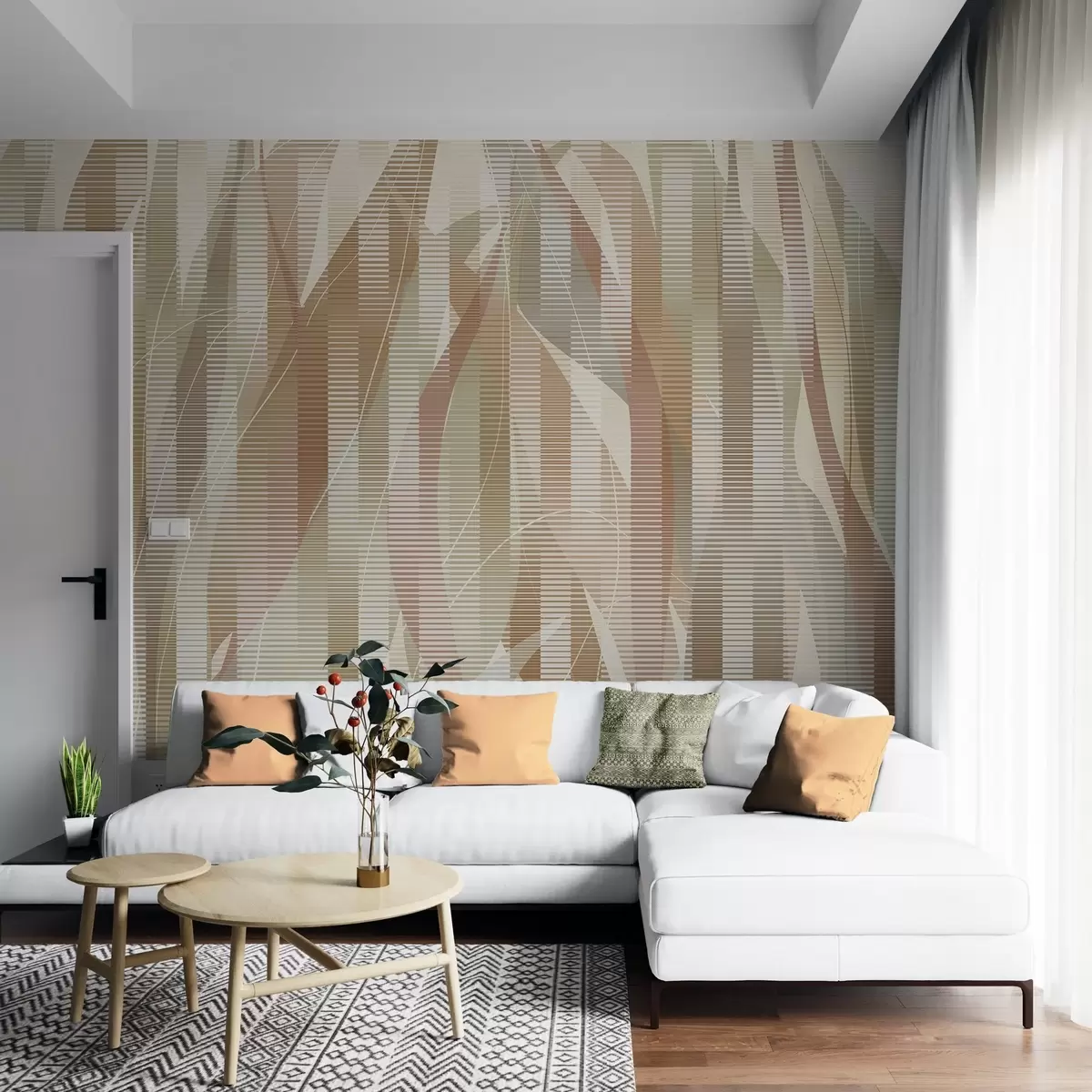 wall murals Intertwining elements w04945