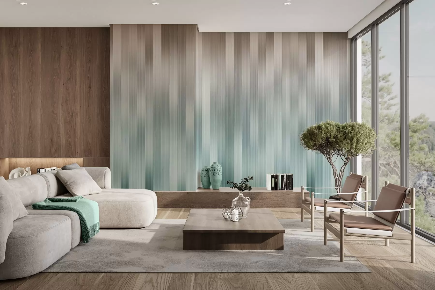 wall murals Harmony of vertical lines w04952