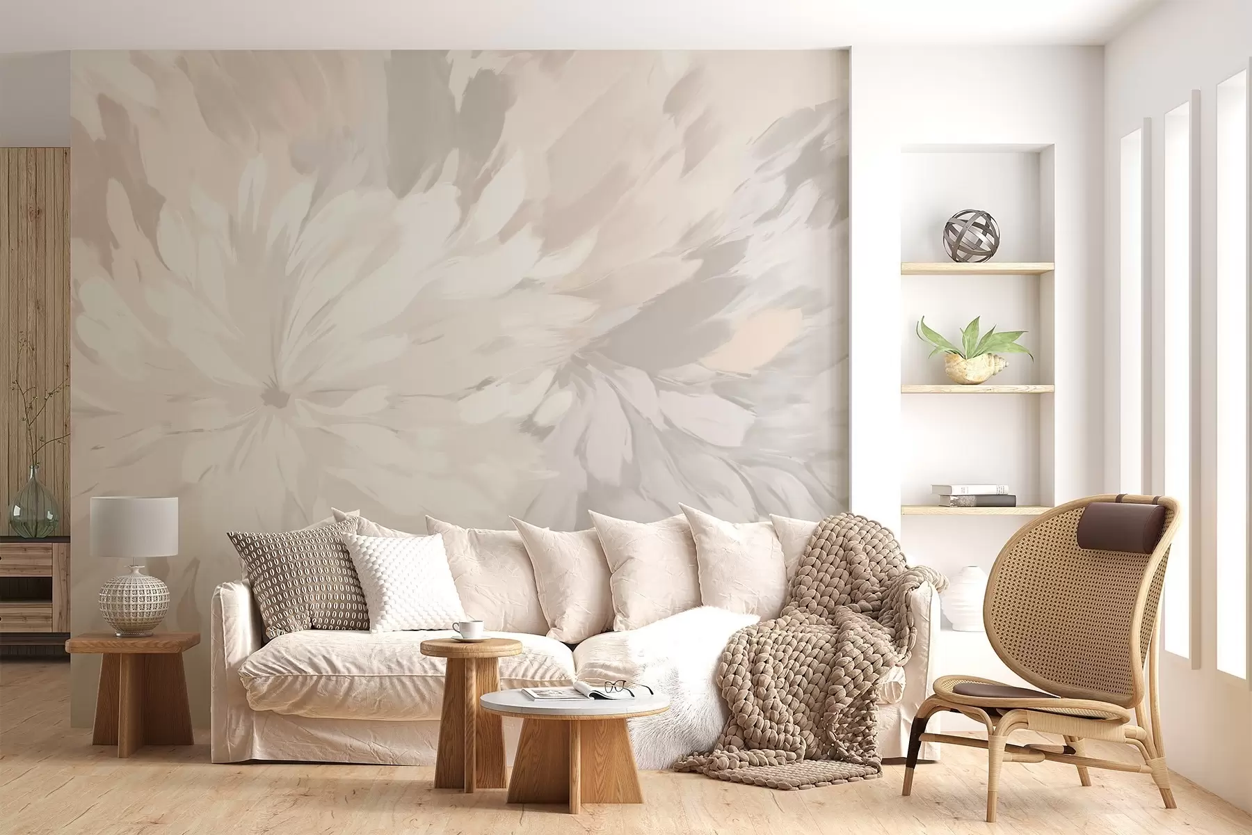 wall murals Abstract flowers w04914