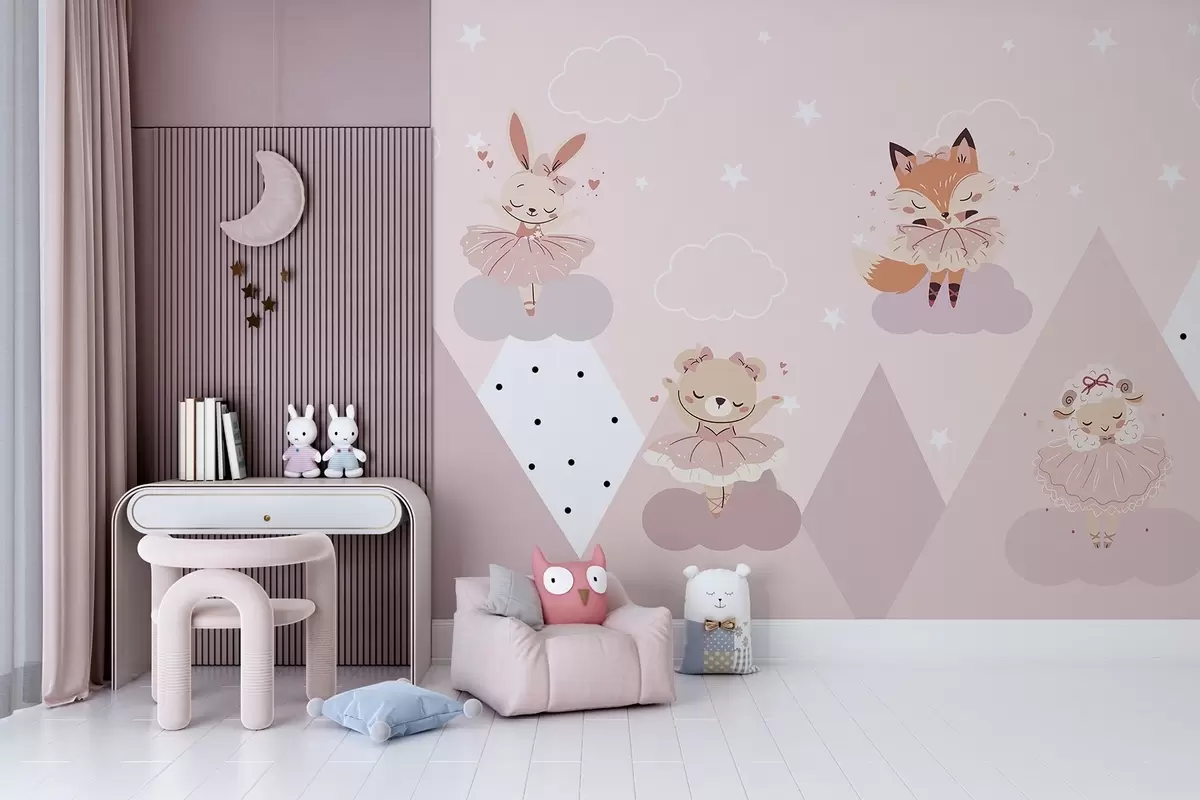 wall murals Animal ballerinas w04929