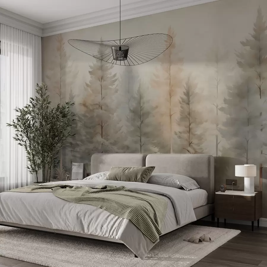 wall murals Coniferous forest w04975