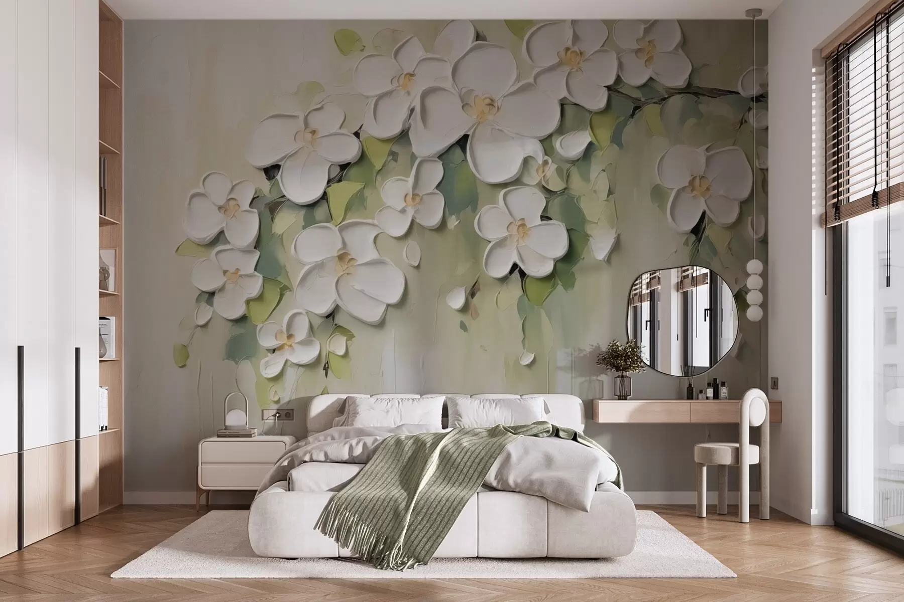 wall murals A branch with flowers w04978