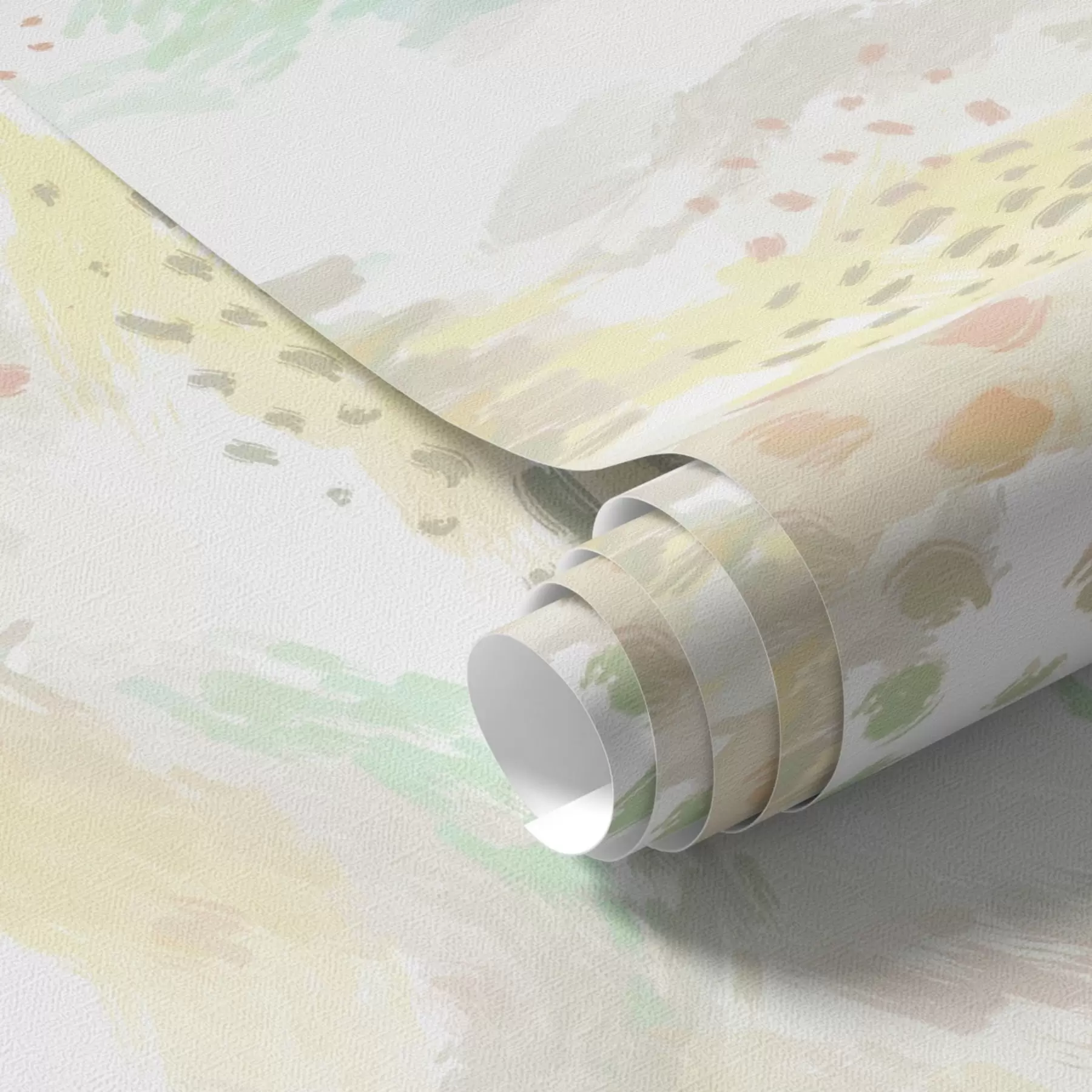 wall murals Light pastel brushstrokes on an almost white background a00999