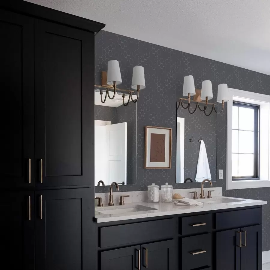 wall murals Dark graphite honeycomb pattern with depth a01061v1