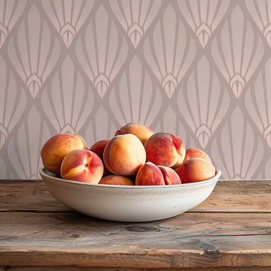 wall murals Powdery beige Art Deco with soft fans a01064v1