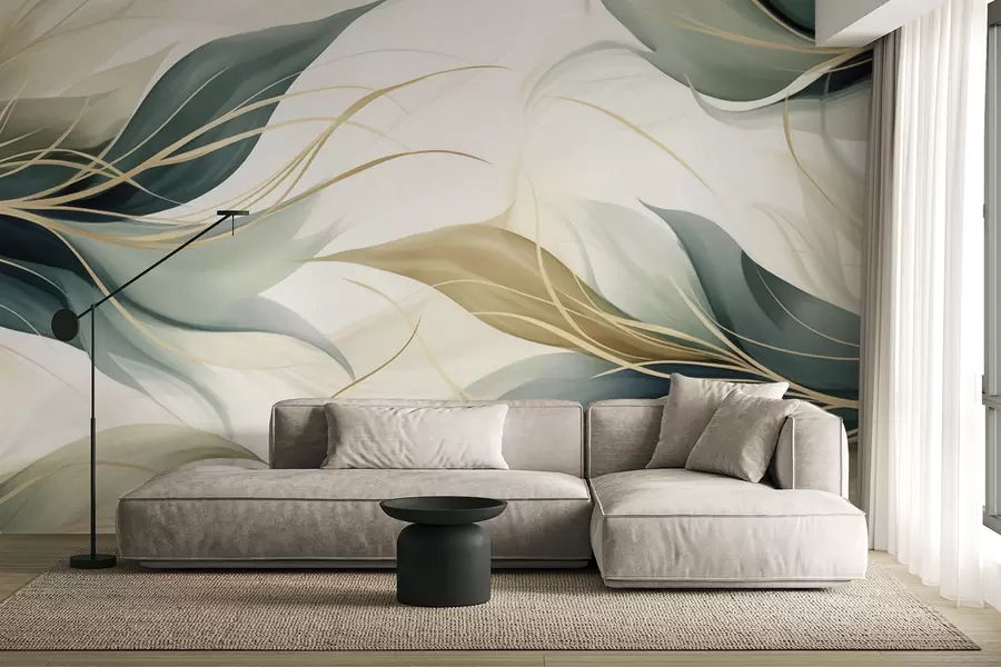 wall murals Abstract leaves w04990