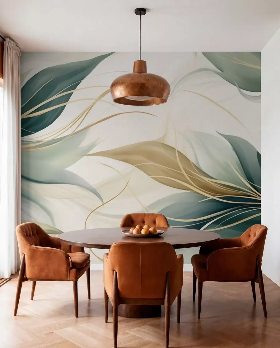 wall murals Abstract leaves w04990