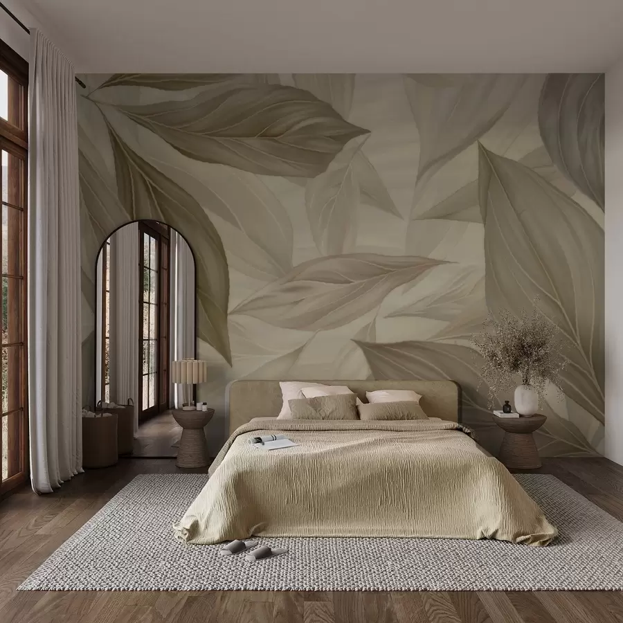 wall murals Abstract delicate leaves w04969