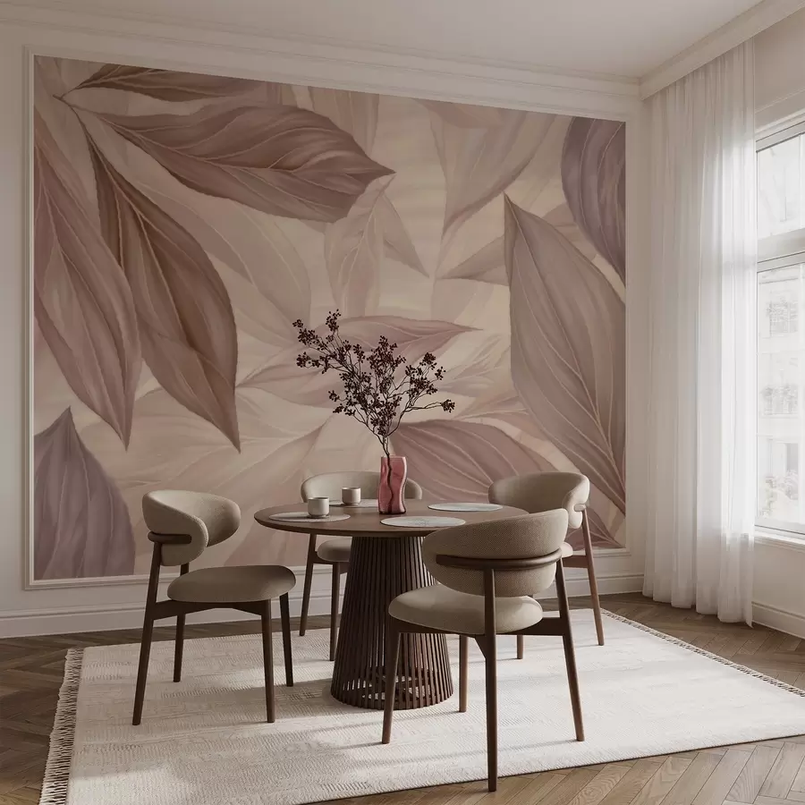 wall murals Abstract delicate leaves w04969v1