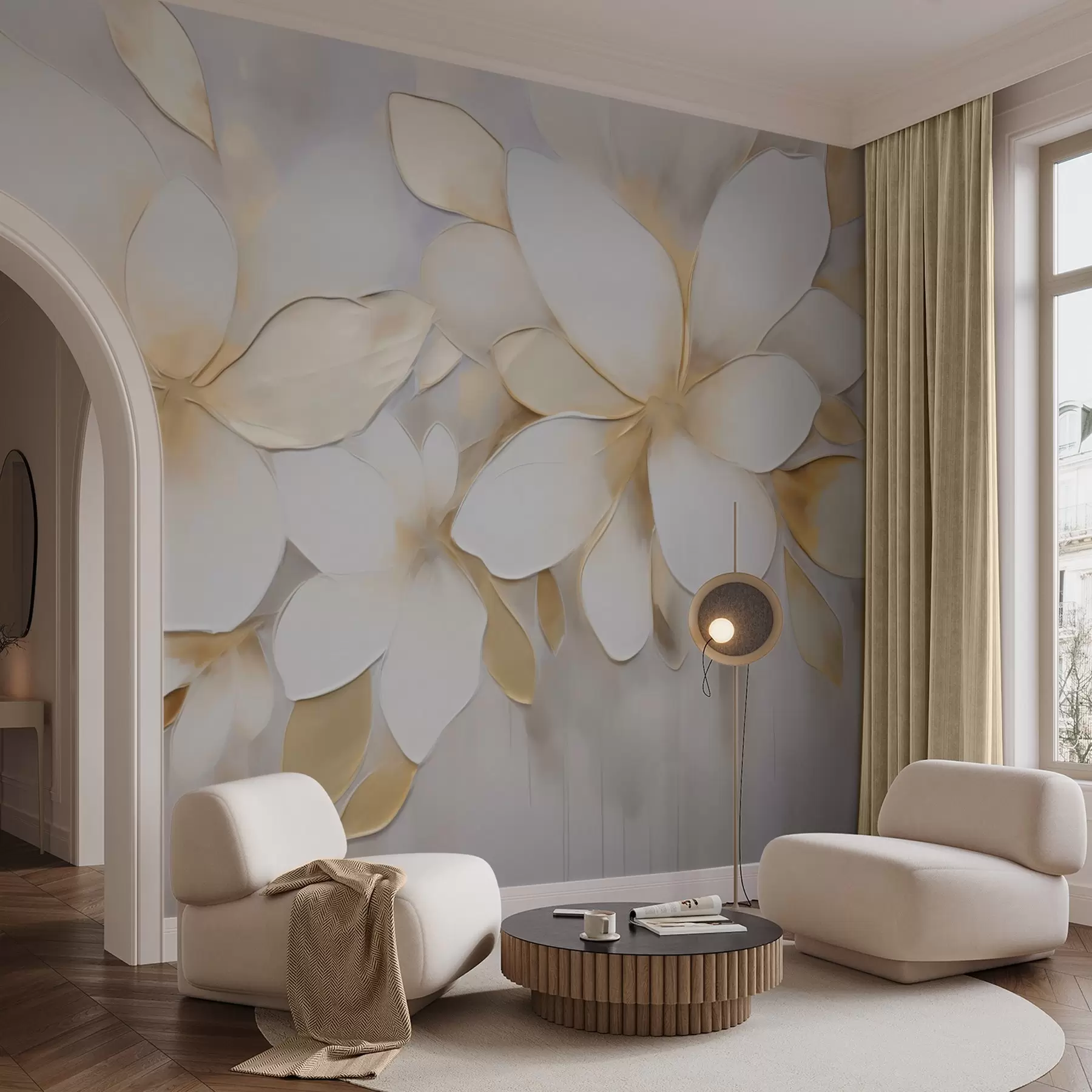 wall murals Abstract flowers w09598