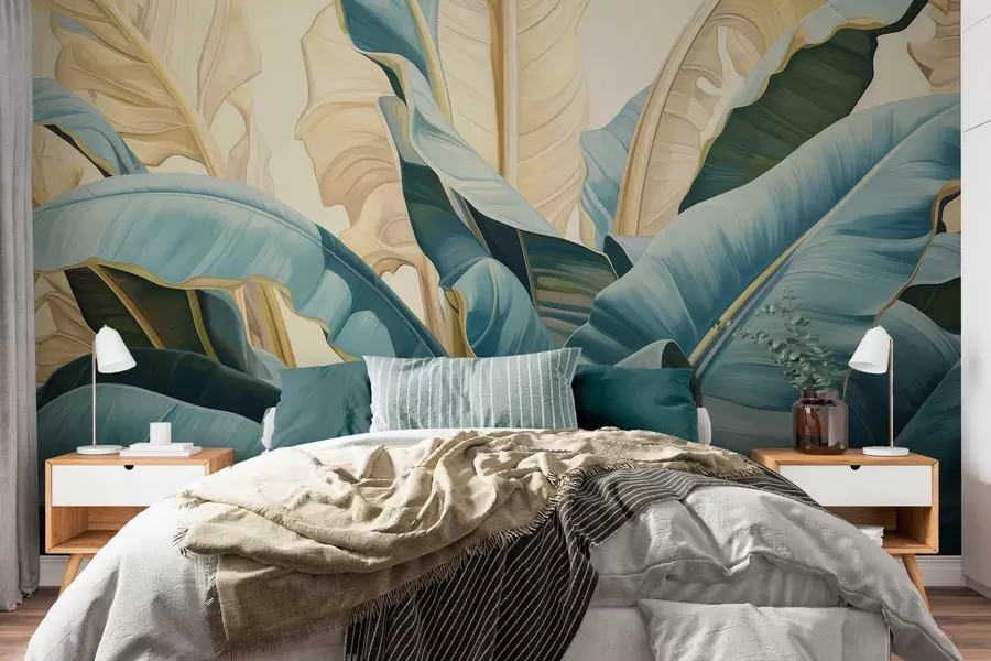 wall murals Large Banana Leaves w05005