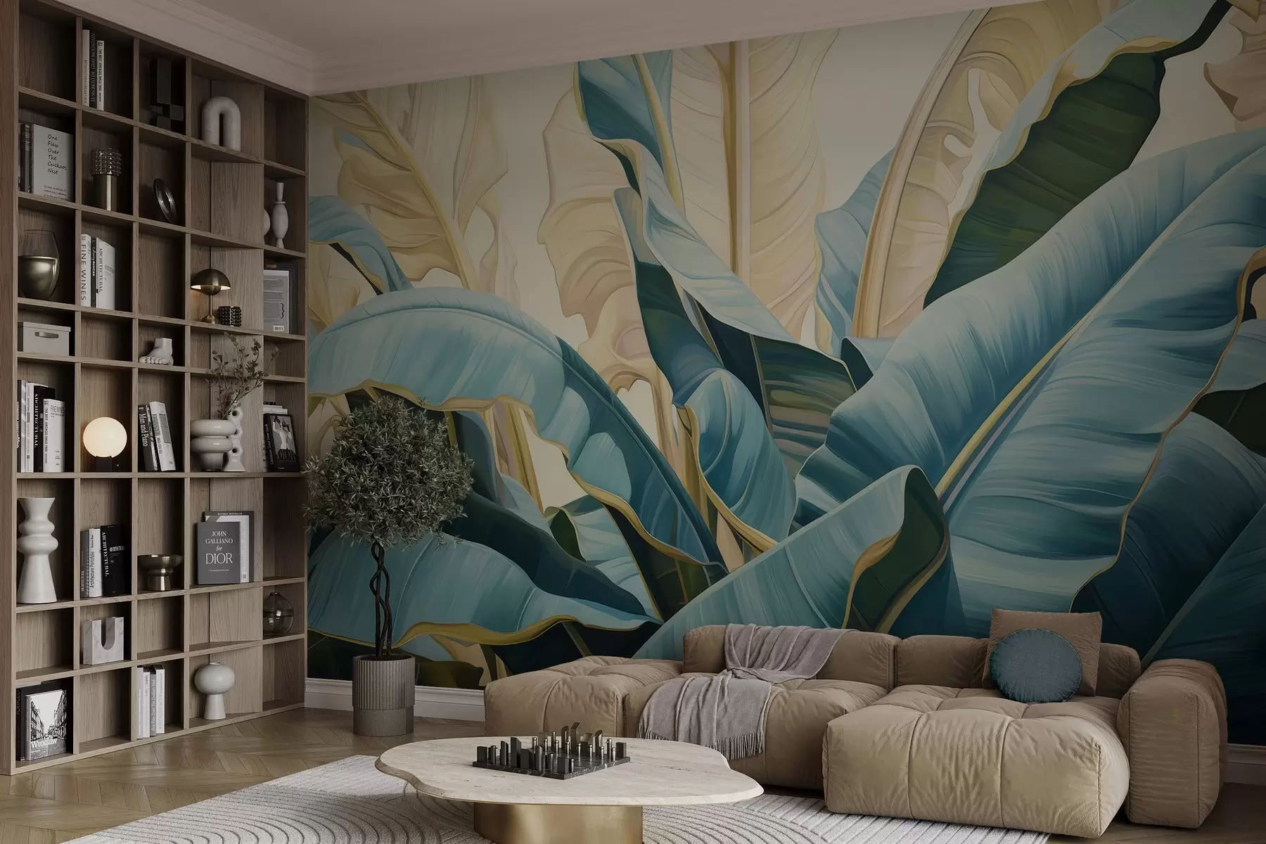 wall murals Large Banana Leaves w05005