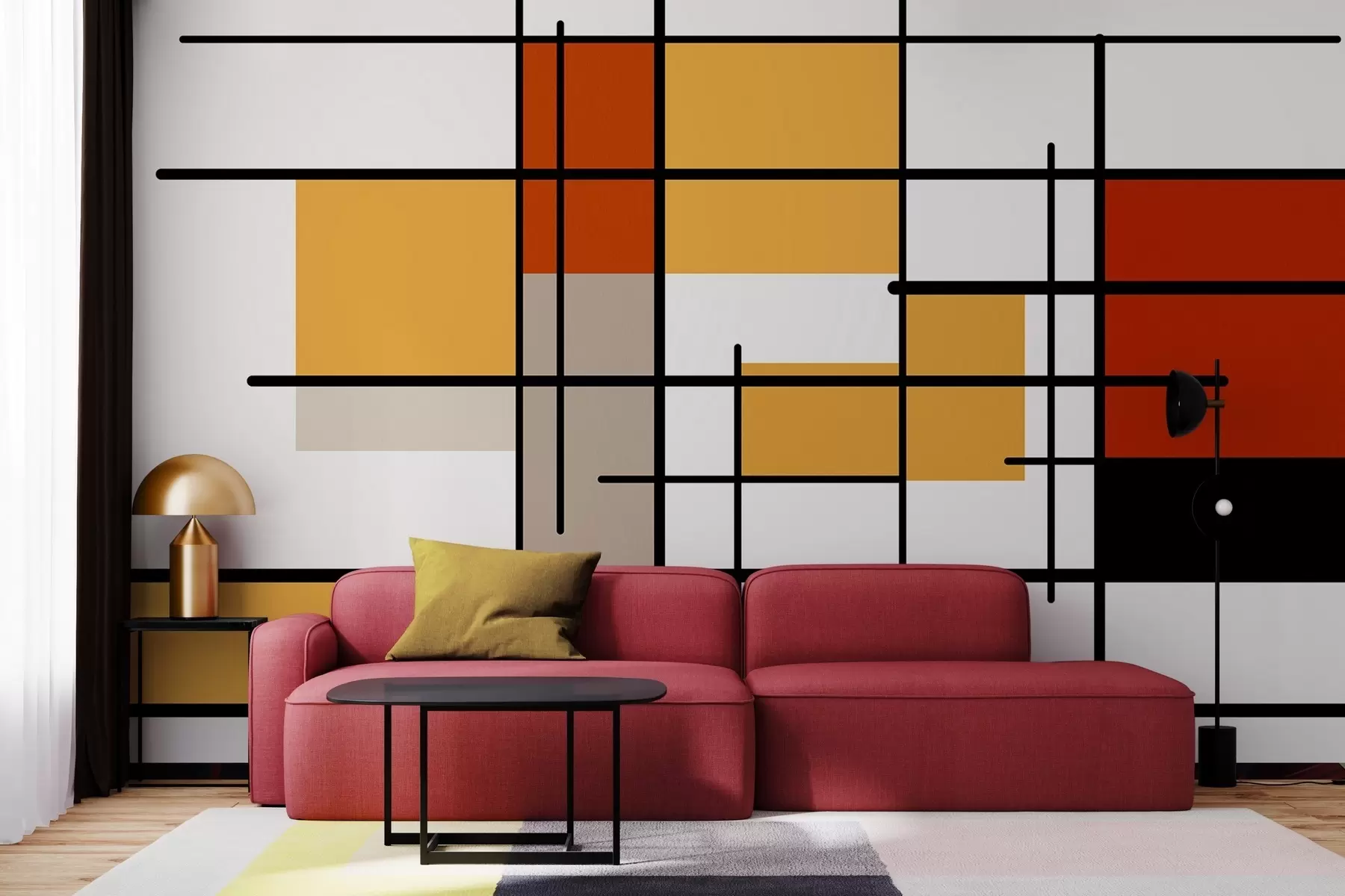 wall murals Bright Geometry w05008