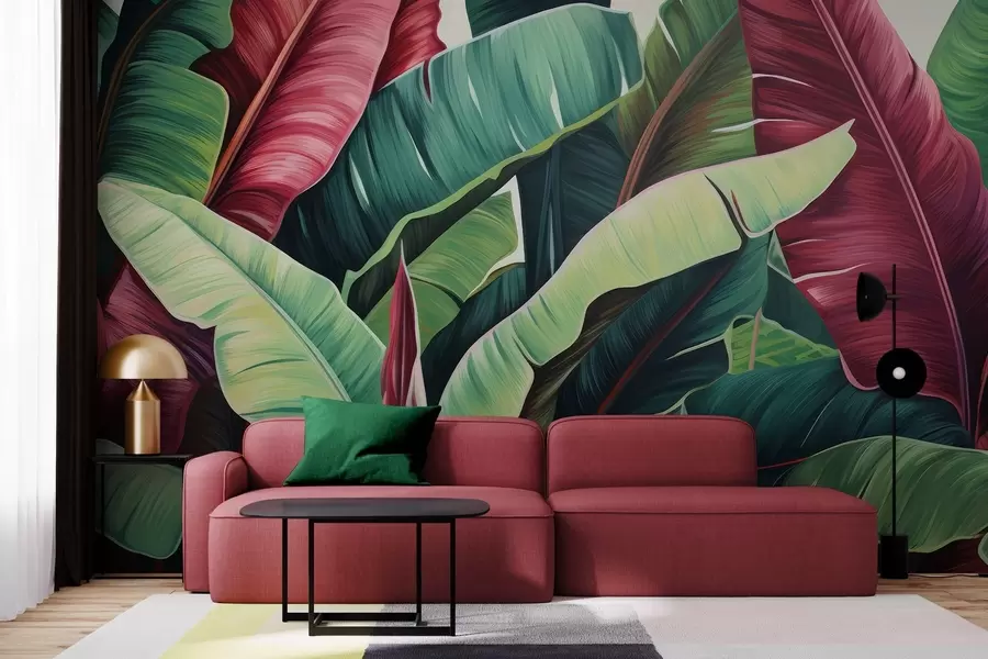 wall murals Exotic Expressive Leaves w05010