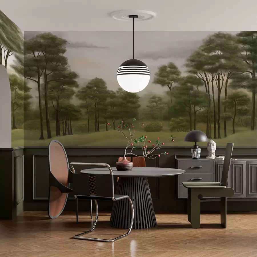 wall murals Serene forest landscape in gentle hues w02193