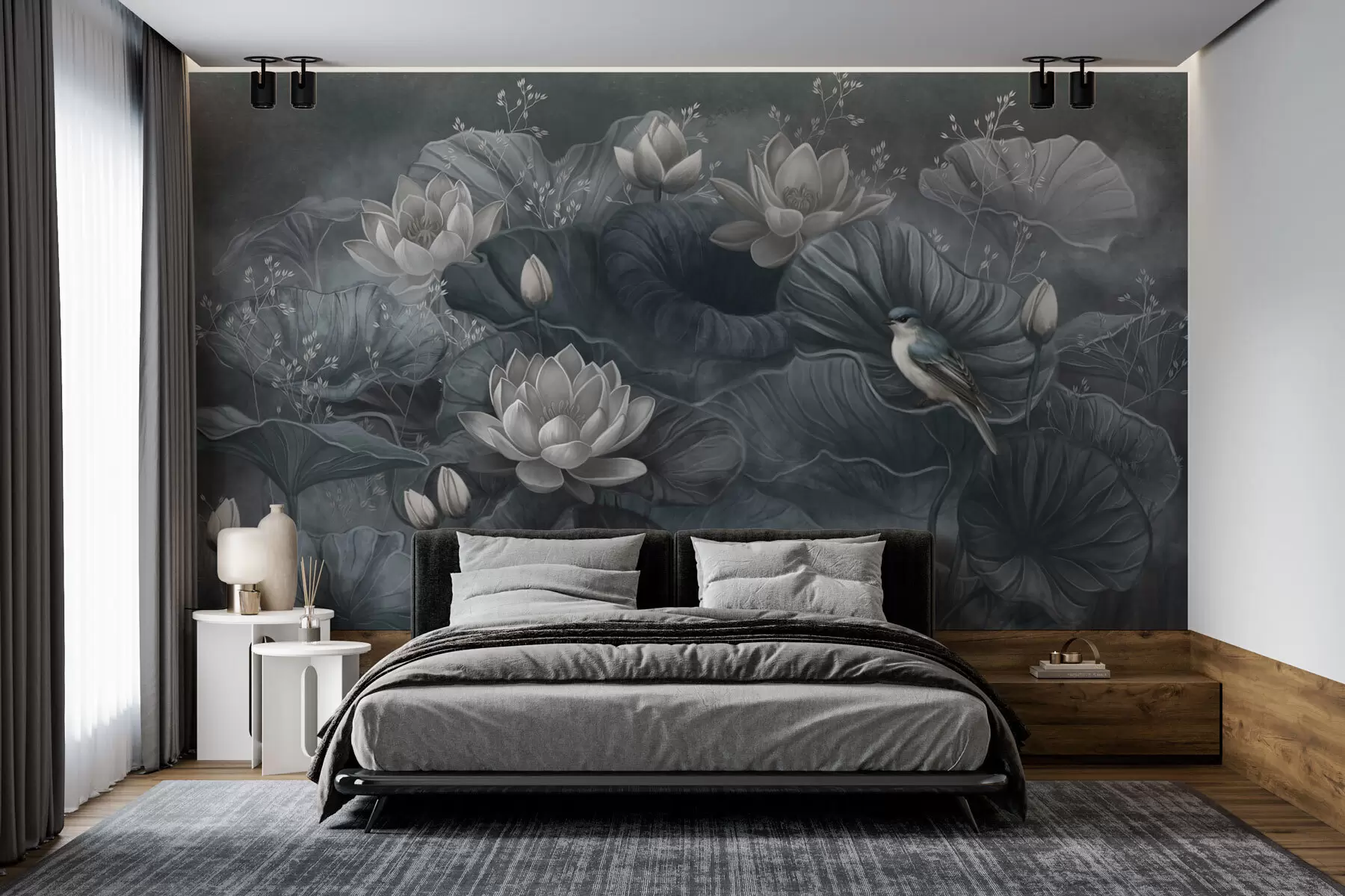 wall murals Serenity among nature's elegant blooms w02407