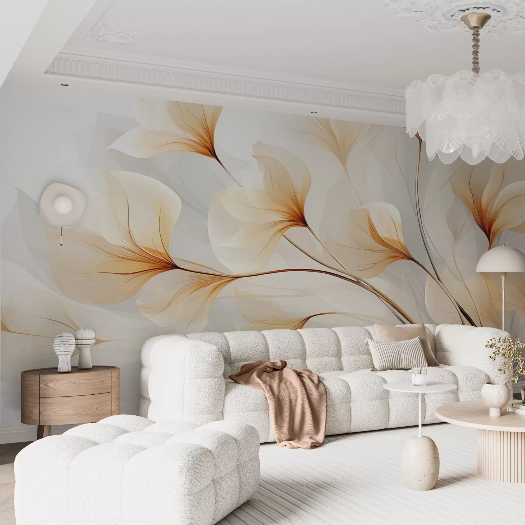 wall murals Abstract flowers w09596