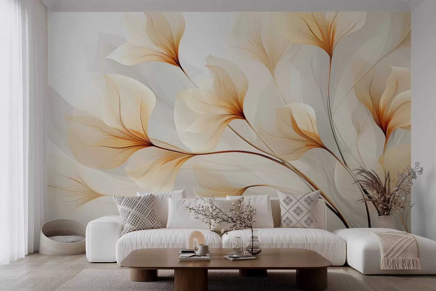 wall murals Abstract flowers w09596