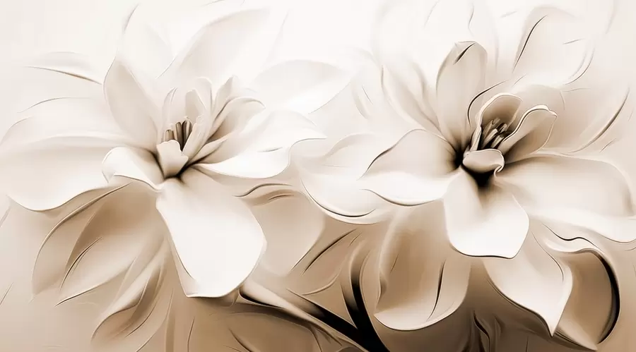 wall murals Fantasy flowers w04984