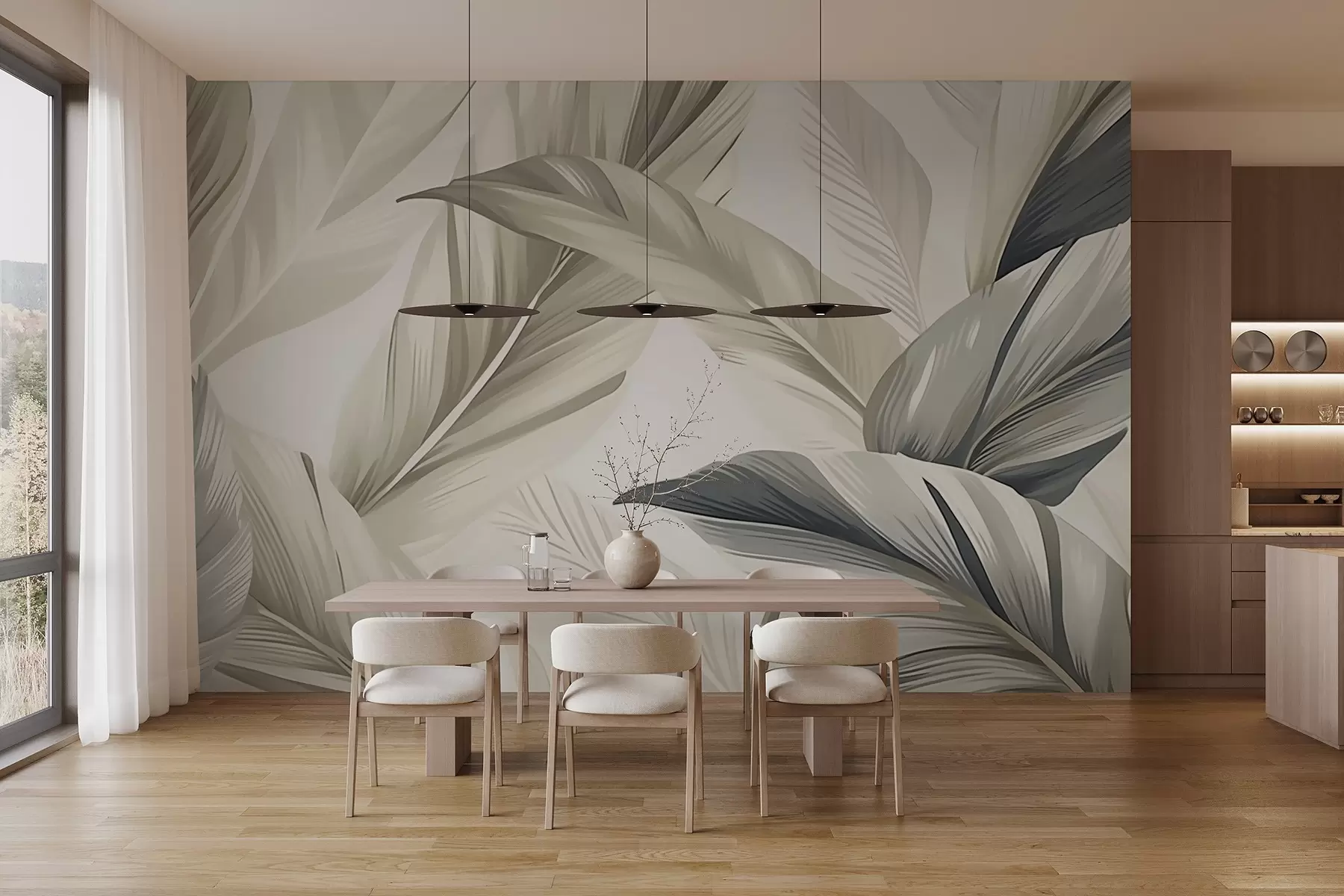 wall murals Banana leaves w04988