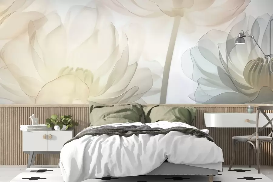 wall murals Large flowers w05030