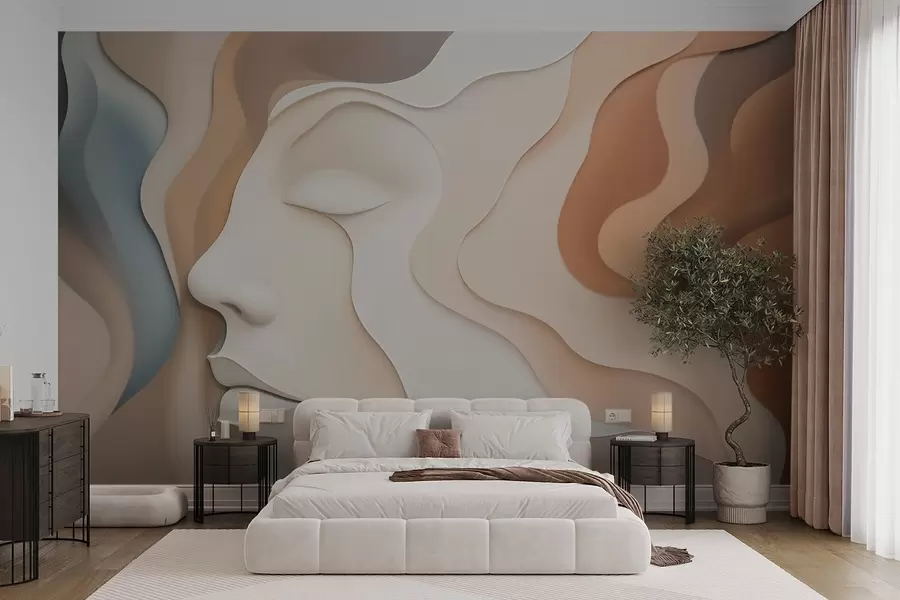 wall murals Abstract face w04869