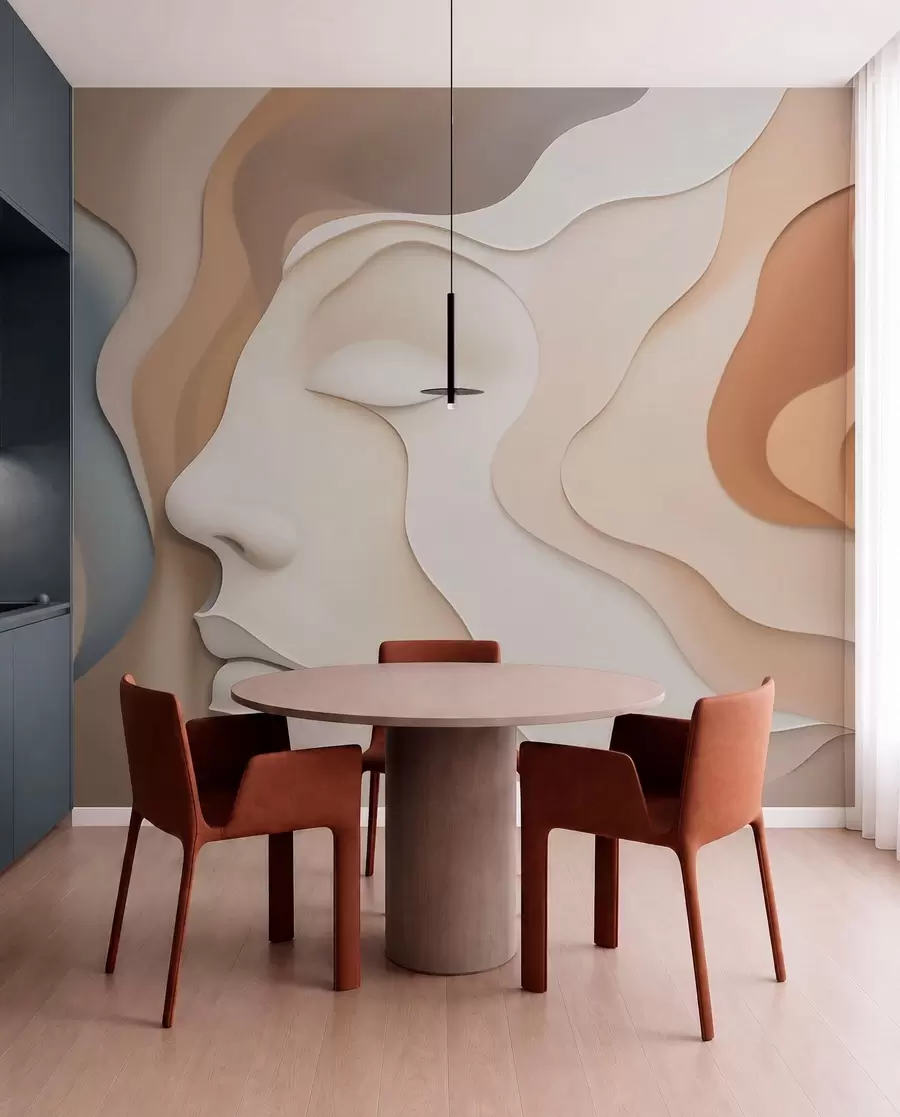 wall murals Abstract face w04869
