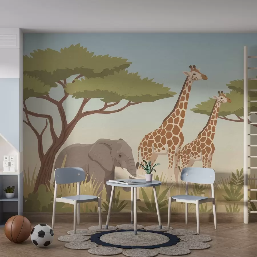 wall murals Jungle Animals w05041