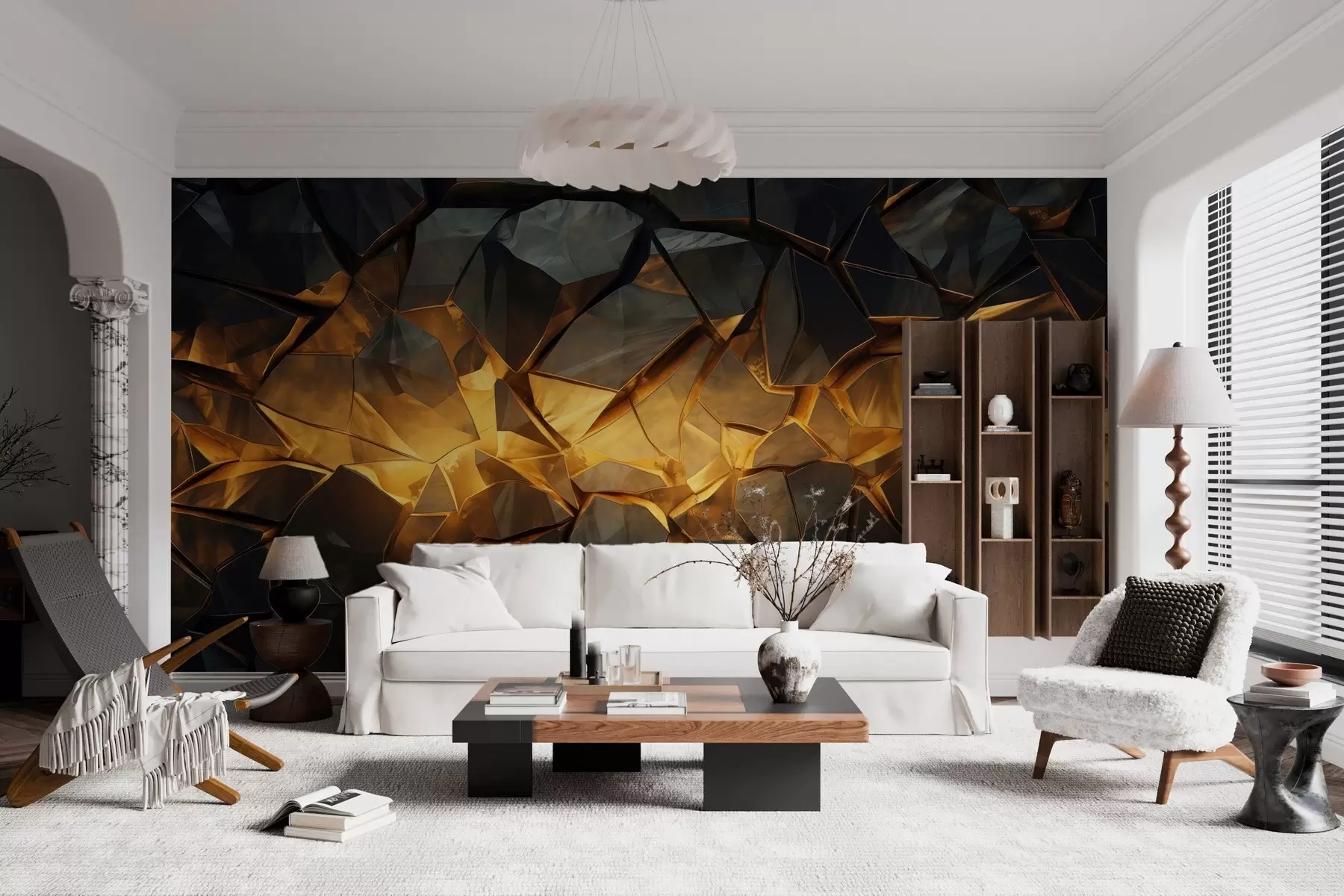 wall murals Watercolor Stone Imitation w05045