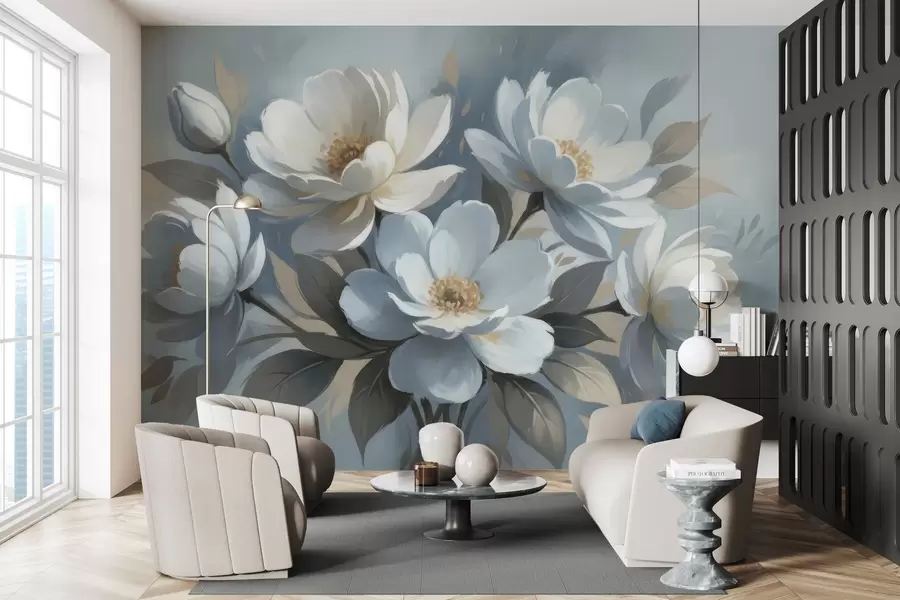 wall murals Watercolor Lush Bouquet w05051