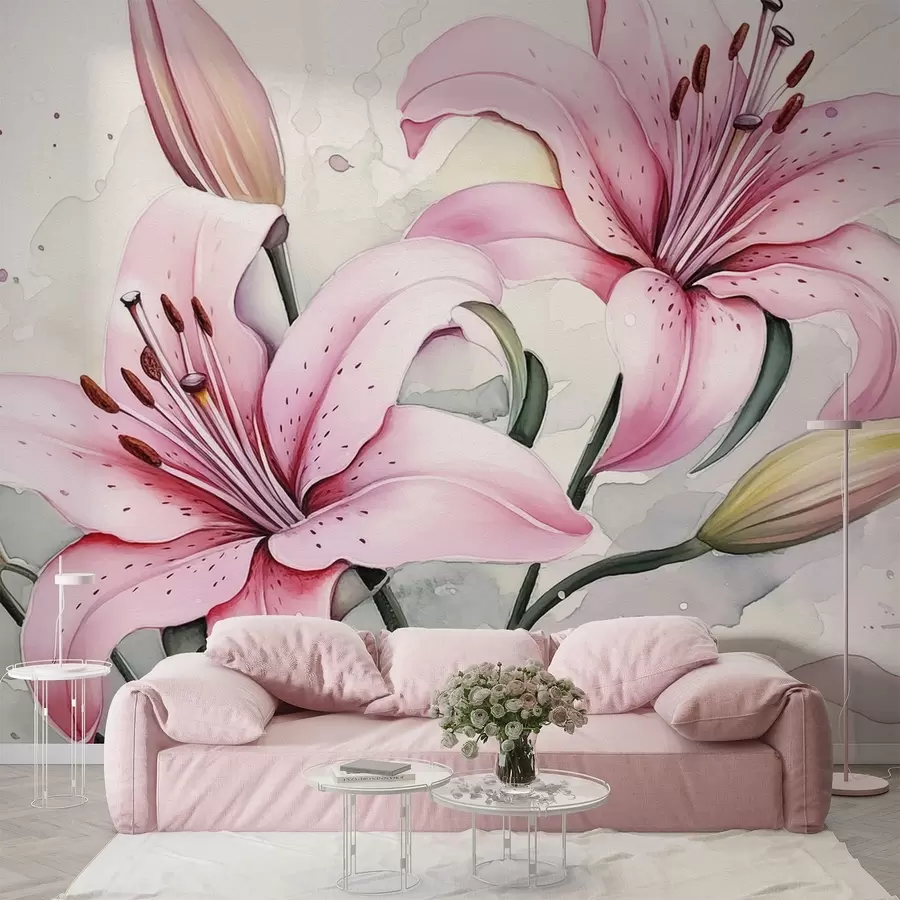 wall murals Lilies w04713