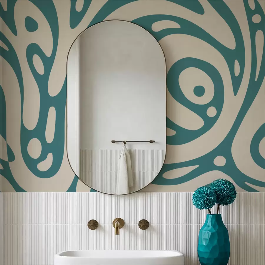 wall murals Abstract pattern with flowing organic shapes w05071